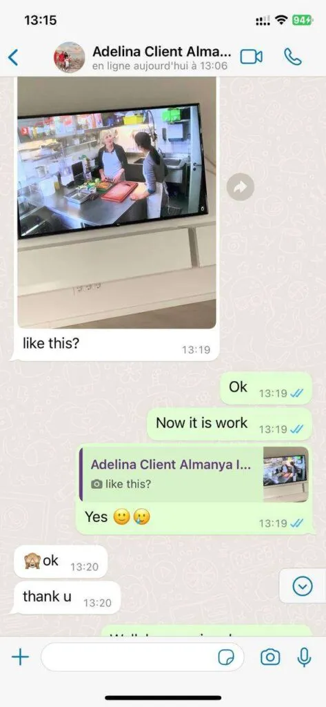 Message d'un utilisateur satisfait du catalogue films et séries VOD